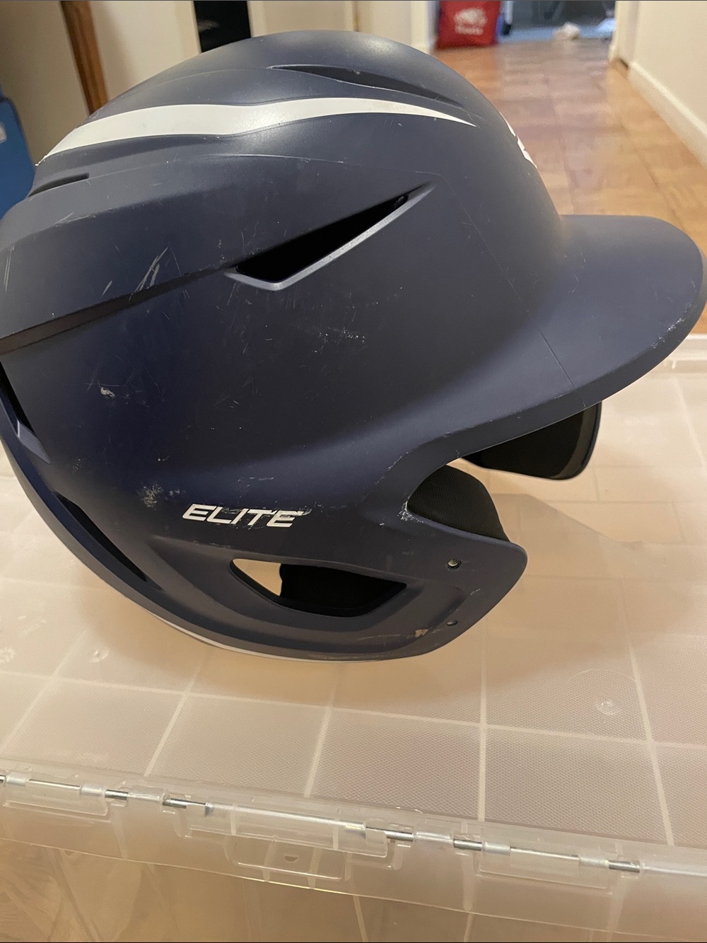 Easton Navy Batting Helmet with White Accents
